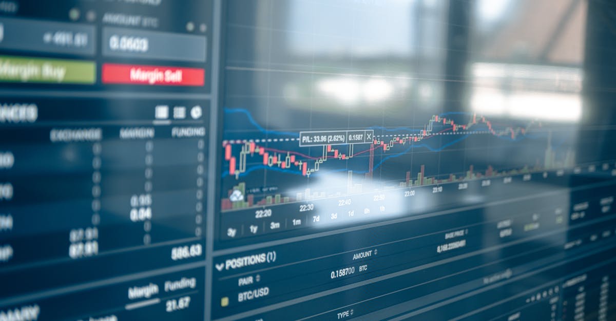Cryptocurrency trading screen displaying market charts and price data on a monitor